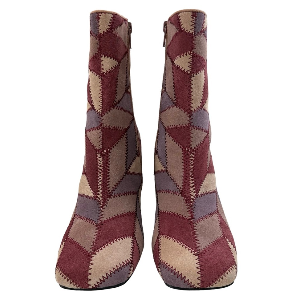 Jeffrey Campbell Versus Pink Suede Multi Block Heel Boots Size 6.5 - Picture 6 of 16